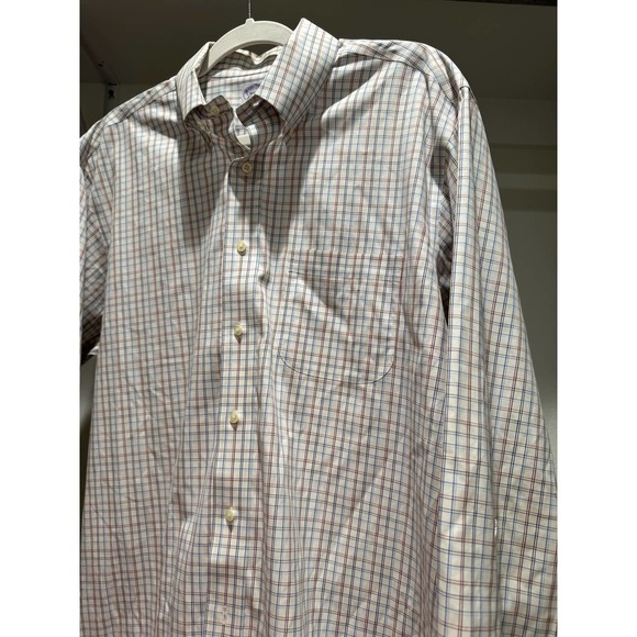 Brooks Brothers Classic Original Polo Shirt Button Down Plaid Size 16.5‎ 33 - Picture 6 of 8